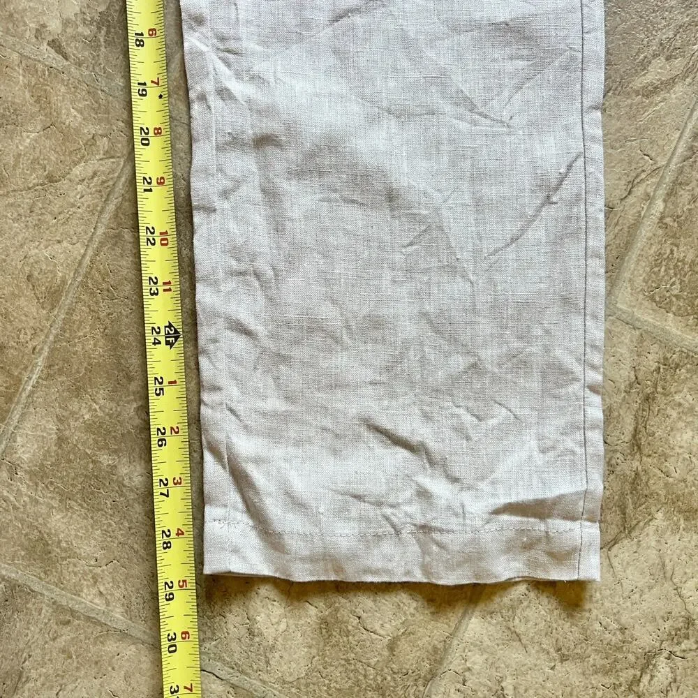 Club Room Luxury Mens Linen Pants 32W 30L Beige Beachy Coastal Minimalist Summer